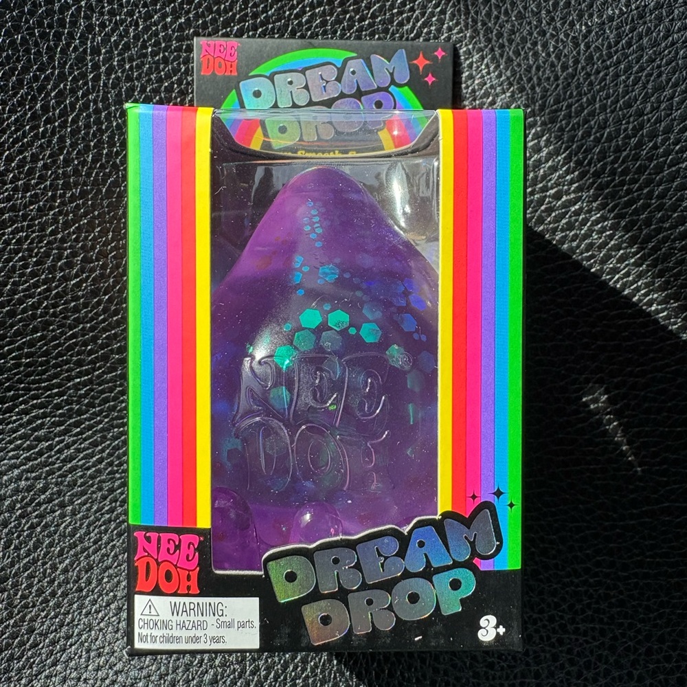 NeeDoh Dream Drop Purple Glitter Squishy Toy